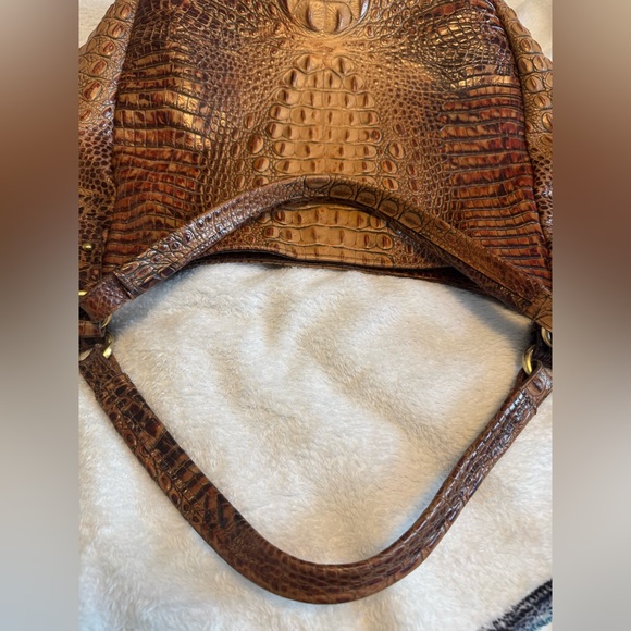 Vintage Brahmin Croc Embossed Shoulder Bag - Brown - Picture 8 of 8